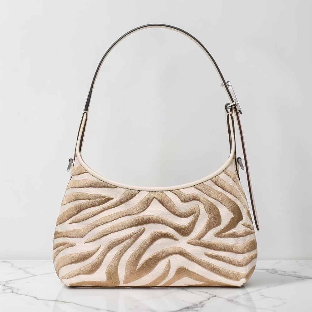 NWT Kate Spade 454 Zebra Print Mini Crossbody Bag Neutral Multi KN589 - Picture 2 of 6